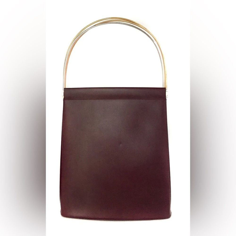 Authentic Cartier Trinity Leather Hand Bag Bordeaux - Picture 4 of 16